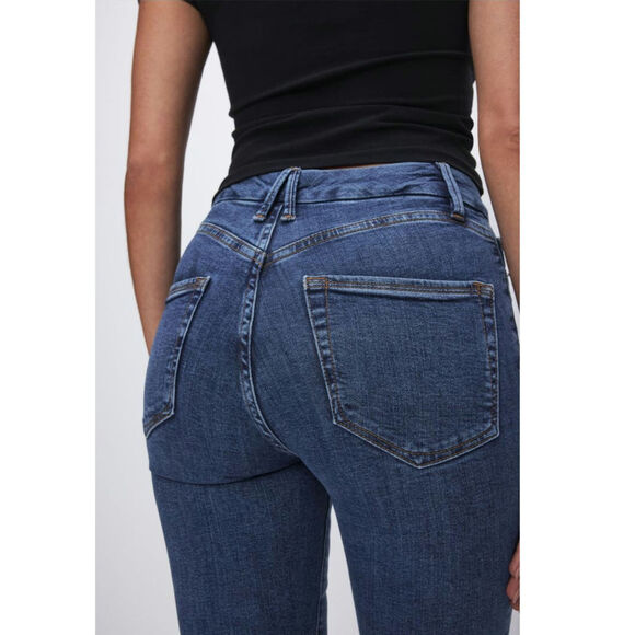 Good American Good Legs Skinny Cropped Ankle Jeans Blue Denim Size 6 Sculpting - Picture 8 of 14